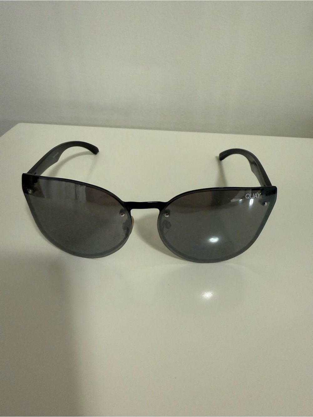 Quay Australia Higher Love Black Frame Sunglasses with Gray Lenses